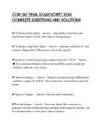 CON 367 FINAL EXAM SCRIPT 2026 COMPLETE QUESTIONS AND SOLUTIONS