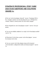 DYNATRACE PROFESSIONAL STUDY GUIDE 2026 EXAM QUESTIONS AND SOLUTIONS GRADED A+