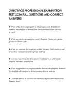 DYNATRACE PROFESSIONAL EXAMINATION TEST 2026 FULL QUESTIONS AND CORRECT ANSWERS
