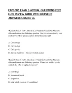 EAPS 105 EXAM 3 ACTUAL QUESTIONS 2025 ELITE REVIEW GUIDE WITH CORRECT ANSWERS GRADED A+