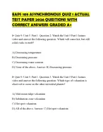 EAPS 105 ASYNCHRONOUS QUIZ 1 ACTUAL TEST PAPER 2026 QUESTIONS WITH CORRECT ANSWERS GRADED A+