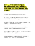 EAPS 105 ASYNCHRONOUS QUIZ 1 COMPREHENSIVE EXAM SCRIPT 2026 QUESTIONS AND FULL ANSWERS 100% CORRECT