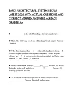 EARLY ARCHITECTURAL SYSTEMS EXAM PAPER 2026 QUESTIONS AND SOLUTIONS GRADED A+