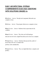 EARLY ARCHITECTURAL SYSTEMS COMPREHENSIVE EXAM 2026 QUESTIONS WITH SOLUTIONS GRADED A+