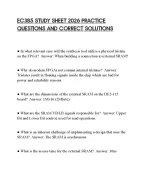EC385 STUDY SHEET 2026 PRACTICE QUESTIONS AND CORRECT SOLUTIONS