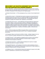 EMPLOYMENT LAW OBJECTIVE ASSESSMENT WGU EXAM SCRIPT 2025/2026 QUESTIONS WITH ANSWERS GRADED A+
