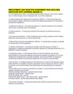 EMPLOYMENT LAW OBJECTIVE ASSESSMENT WGU 2025/2026 QUESTIONS WITH ANSWERS GRADED A+