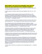 MPLOYMENT LAW OBJECTIVE ASSESSMENT WGU PRACTICE EXAM 2025/2026 QUESTIONS WITH ANSWERS GRADED A+