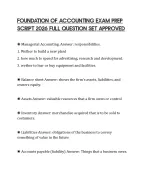 FOUNDATION OF ACCOUNTING EXAM PREP SCRIPT 2026 FULL QUESTION SET APPROVED