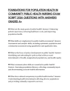 FOUNDATIONS FOR POPULATION HEALTH IN COMMUNITY PUBLIC HEALTH NURSING COMPREHENSIVE EXAM 2026