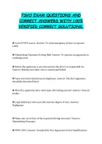 FSVO EXAM QUESTIONS AND CORRECT ANSWERS WITH 100% VERIFIED CORRECT SOLUTIONS.