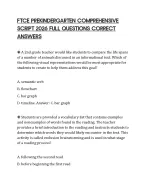 FTCE PREKINDERGARTEN COMPREHENSIVE SCRIPT 2026 FULL QUESTIONS CORRECT ANSWERS