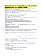 FUNDAMENTALS OF COACHING FINAL PAPER QUESTIONS AND SOLUTIONS 2025/2026 GRADED A+