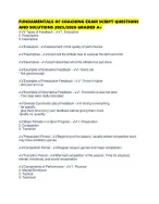 FUNDAMENTALS OF COACHING EXAM SCRIPT QUESTIONS AND SOLUTIONS 2025/2026 GRADED A+