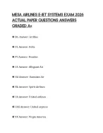 MESA AIRLINES E-JET SYSTEMS EXAM 2026 ACTUAL PAPER QUESTIONS ANSWERS GRADED A+