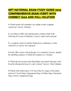 MFT NATIONAL EXAM STUDY GUIDE 2026 COMPREHENSIVE EXAM SCRIPT WITH CORRECT Q&A AND FULL SOLUTION