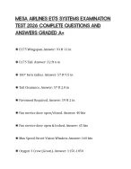 MESA AIRLINES E175 SYSTEMS EXAMINATION TEST 2026 COMPLETE QUESTIONS AND ANSWERS GRADED A+