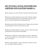 MGT 291 EXAM 2 ACTUAL EXAM PAPER 2026 QUESTIONS WITH SOLUTIONS GRADED A+