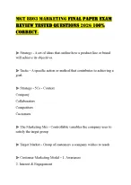 MGT 8803 MARKETING FINAL PAPER EXAM REVIEW TESTED QUESTIONS 2026 100% CORRECT.