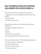 MHA 702 BUNDLED EXAMS 2026 QUESTIONS AND ANSWERS 100% SOLVED GRADED A+