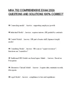 MHA 702 COMPREHENSIVE EXAM 2026 QUESTIONS AND SOLUTIONS 100% CORRECT