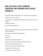 MHA 702 EXAM 6 2026 COMPLETE QUESTIONS AND ANSWERS 100% SOLVED GRADED A+
