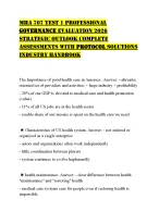 MHA 707 TEST 1 PROFESSIONAL GOVERNANCE EVALUATION 2026 STRATEGIC OUTLOOK COMPLETE ASSESSMENTS WITH