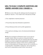MHA 710 EXAM 1 COMPLETE QUESTIONS AND VERIFIED ANSWERS 2026 | GRADED A+.
