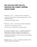 MHA 702 EXAM SCRIPT 2026 FULL QUESTIONS AND CORRECT ANSWERS ALREADY PASSED
