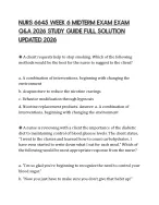 NURS 6645 WEEK 6 MIDTERM EXAM EXAM Q&A 2026 STUDY GUIDE FULL SOLUTION ...
