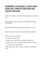 RASMUSSEN COLLEGE MDC 1 EXAM 2 FINAL PAPER 2026 - DocMerit
