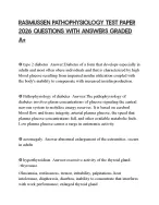 RASMUSSEN PATHOPHYSIOLOGY TEST PAPER 2026 QUESTIONS WITH ANSWERS - DocMerit