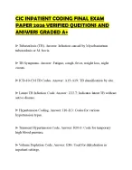 CIC INPATIENT CODING FINAL EXAM PAPER 2026 - DocMerit