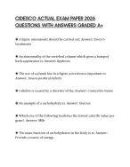 CIDESCO ACTUAL EXAM PAPER 2026 QUESTIONS WITH ANSWERS GRADED A+ - DocMerit