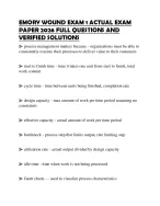 EMORY WOUND EXAM 1 PAPER 2026 FULL QUESTIONS AND - DocMerit