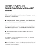 NRNP 6675 FINAL EXAM 2026 COMPREHENSIVE REVIEW - DocMerit