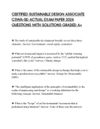 CERTIFIED SUSTAINABLE DESIGN ASSOCIATE CSWA-SD - DocMerit