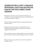 CERTIFIED ELECTRICAL SAFETY COMPLIANCE PROFESSIONAL CESCP EXAM 2026 ...