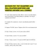 MISSOURI POST TEST EXAMPREP 2026 FULL SOLUTION QUESTIONS AND VERIFIED ANSWERS 100% CORRECT