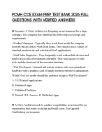 PCMH CCE EXAM PREP TEST BANK 2026 FULL QUESTIONS WITH - DocMerit