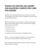 PEARSON VUE QUESTIONS AND ANSWERS 2026 EXAM REVIEW COMPLETE STUDY GUIDE WITH ANSWERS