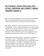 PECT MODULE 1 EXAM LATEST 2026 WITH ACTUAL QUESTIONS AND CORRECT VERIFIED ANSWERS GRADED A+