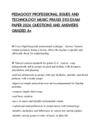 PEDAGOGY PROFESSIONAL ISSUES AND TECHNOLOGY MUSIC PRAXIS 5113 EXAM PAPER 2026 QUESTIONS AND ANSWERS