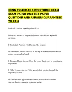 PENN FOSTER AP 2 PROCTORED EXAM EXAM PAPER 2026 TEST PAPER QUESTIONS AND ANSWERS GUARANTEED TO PASS
