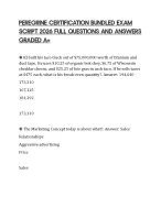 PEREGRINE CERTIFICATION BUNDLED EXAM SCRIPT 2026 FULL QUESTIONS AND ANSWERS GRADED A+