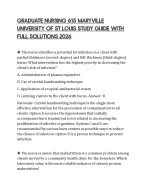 GRADUATE NURSING 615 MARYVILLE UNIVERSITY OF ST LOUIS STUDY GUIDE WITH ...