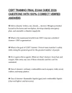 CERT TRAINING FINAL EXAM GUIDE 2026 QUESTIONS WITH - DocMerit