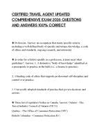 CERTIFIED TRAVEL AGENT UPDATED COMPREHENSIVE EXAM 2026 QUESTIONS AND ...
