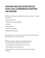 ADVANCED MED SURG REVIEW NUR 265 EXAM 1 2026 - DocMerit