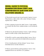 SEIDELS GUIDE TO PHYSICAL EXAMINATION EXAM SCRIPT 2026 COMPREHENSIVE ...